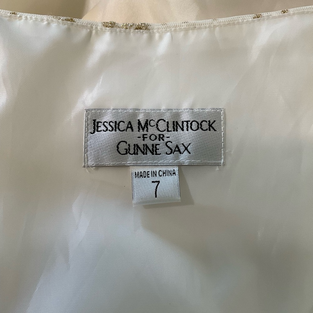 Vintage Jessica McClintock Gunne Sax Strapless Prom Dress 7 - Picture 7 of 8